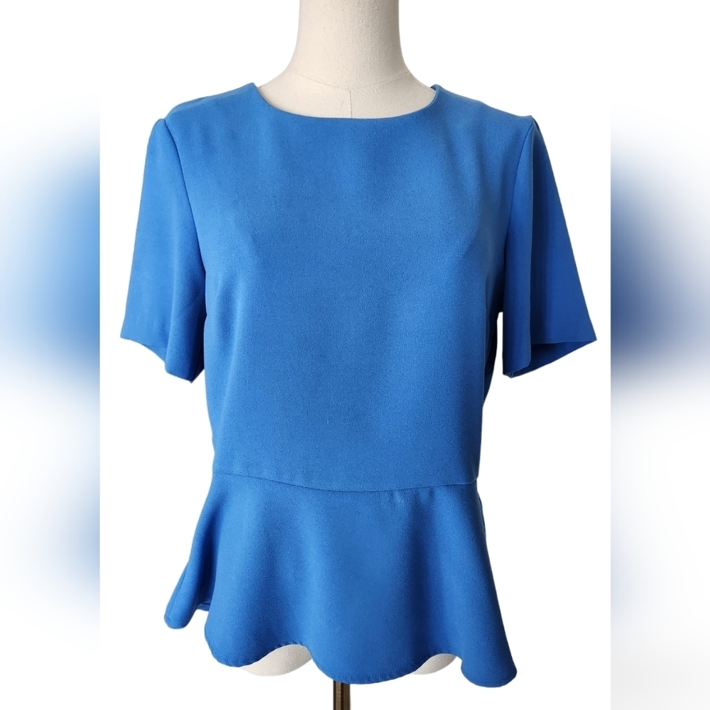 Banana Republic Blue Peplum Top - Size Small